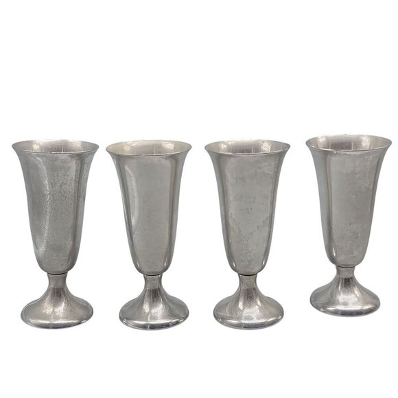 Gotham Sterling Silver Cordials 4 Chalice Shot Glass Goblet 2.75" 71 Grams 925 - Picture 1 of 8